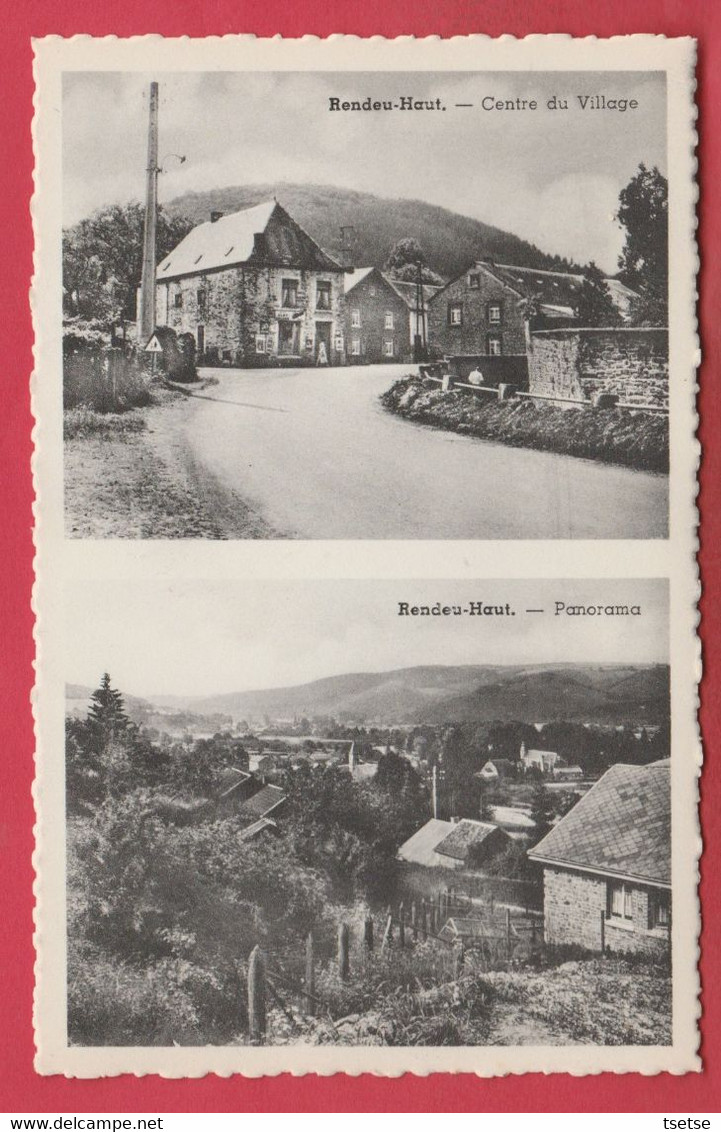 Rendeux-Haut - Centre Du Village Et Panorama / 2 Vues ( Voir Verso ) - Rendeux