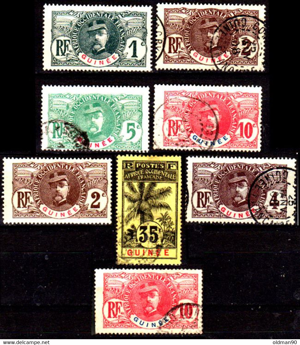 10) French Guinea: Stamps Issued By 1906-1913 (+/o) Hinged/Used-Quality And Price In Your Opinion. - Other & Unclassified