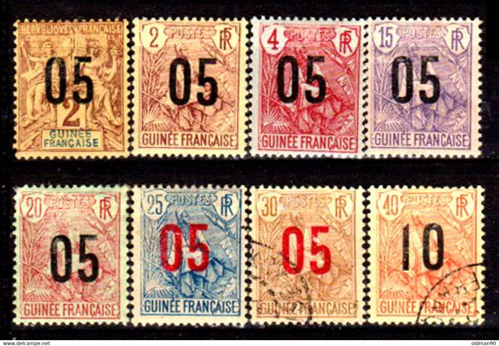 11) French Guinea: Stamps Issued By 1912 (+/o) Hinged/Used-Quality And Price In Your Opinion. - Sonstige & Ohne Zuordnung