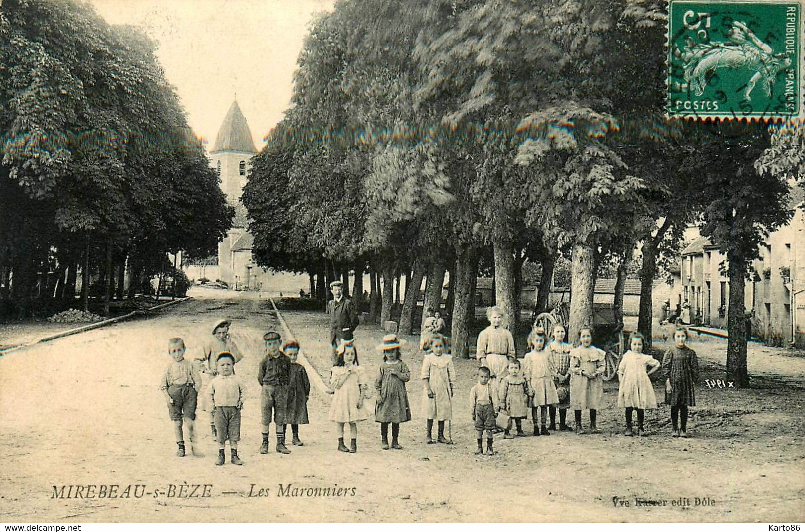 Mirebeau Sur Bèze * Les Maronniers * Place Village Enfants Villageois - Mirebeau