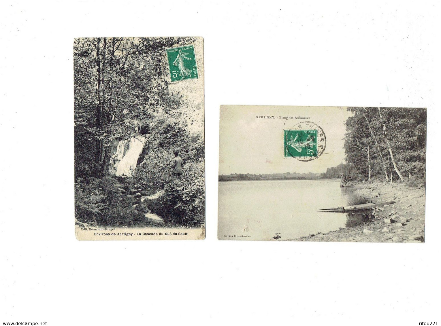 LOT 2 Cpa - 88 - XERTIGNY - Cascade Du Gué Du Sault - Etang Des Aulnouzes - - Xertigny