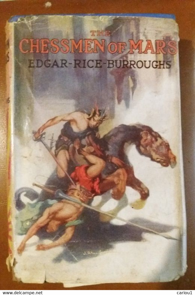 C1 Edgar Rice Burroughs THE CHESSMEN OF MARS Methuen 1935 JAQUETTE Dust Jacket PORT INCLUS France - Science Fiction