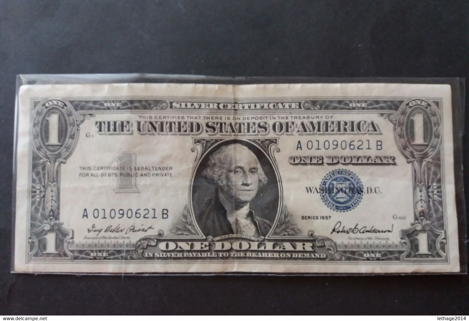 UNITED STATE EE.UU ÉTATS-UNIS US USA George Washington, 1732-1799  ONE DOLLAR CERTIFICATE SILVER 1 $ - Certificaten Van Zilver (1928-1957)