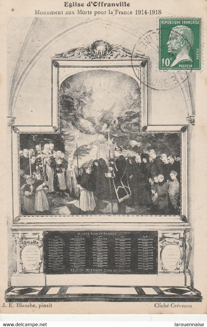 76 - OFFRANVILLE - Eglise D' Offranville - Monument Aux Morts Pour La France 1914 - 1918 - Offranville