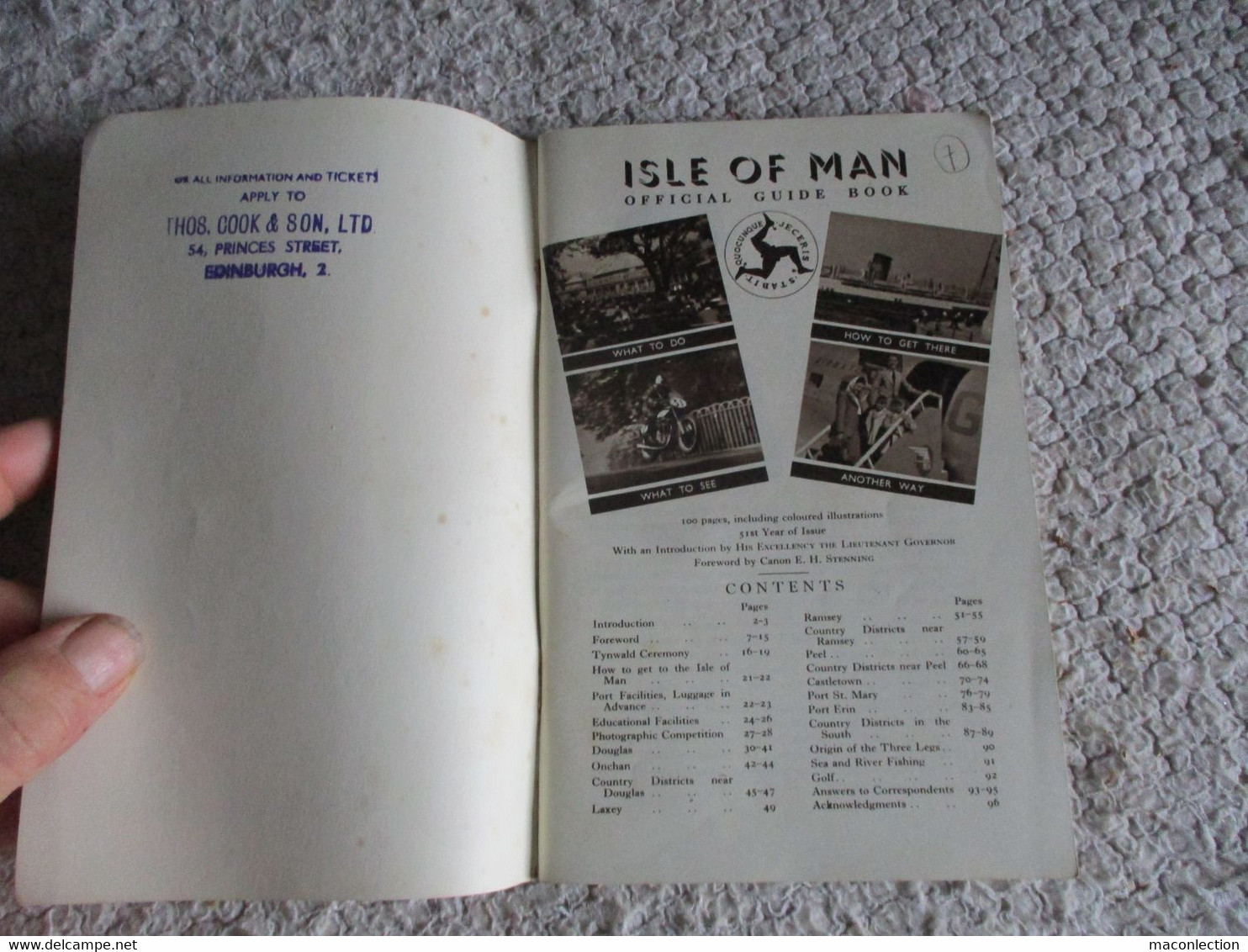 Ancien Livret Isle Of Man 1951 96 Pages Official Guide Book - Isle Of Man