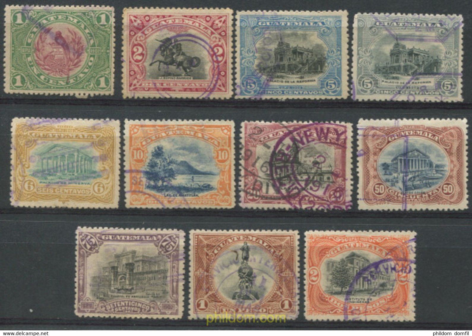 655530 USED GUATEMALA 1902 SIMBOLOS NACIONALES - Autres & Non Classés