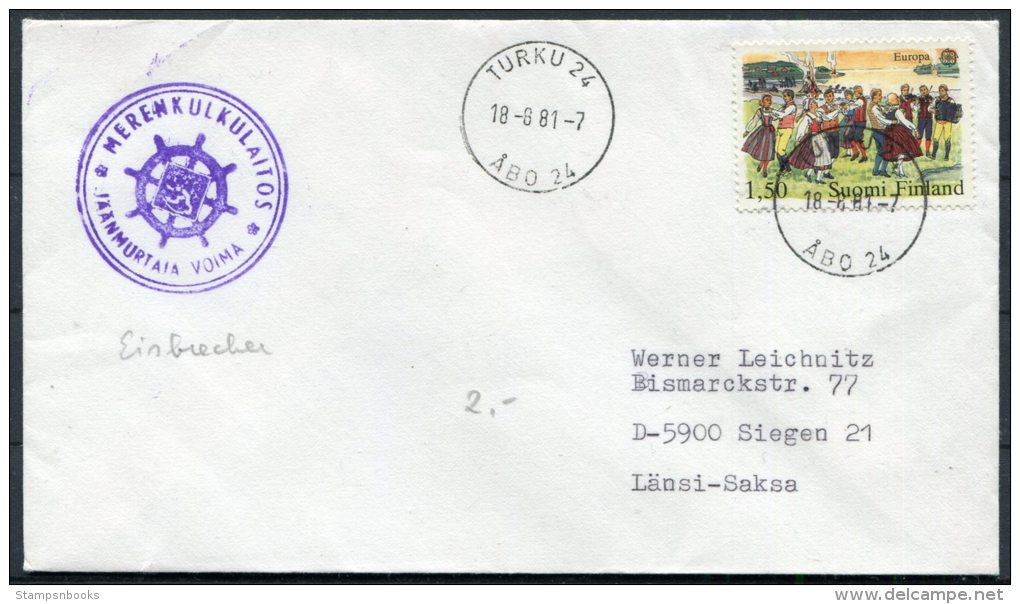 1981 Finalnd Turku Ship Cover - Lettres & Documents