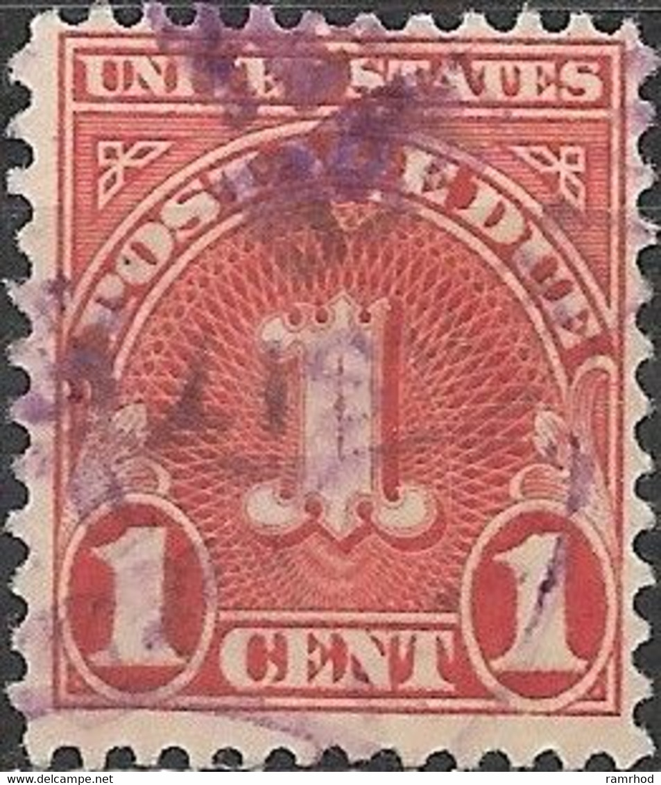 USA 1930 Postage Due - 1c. - Red FU - Portomarken