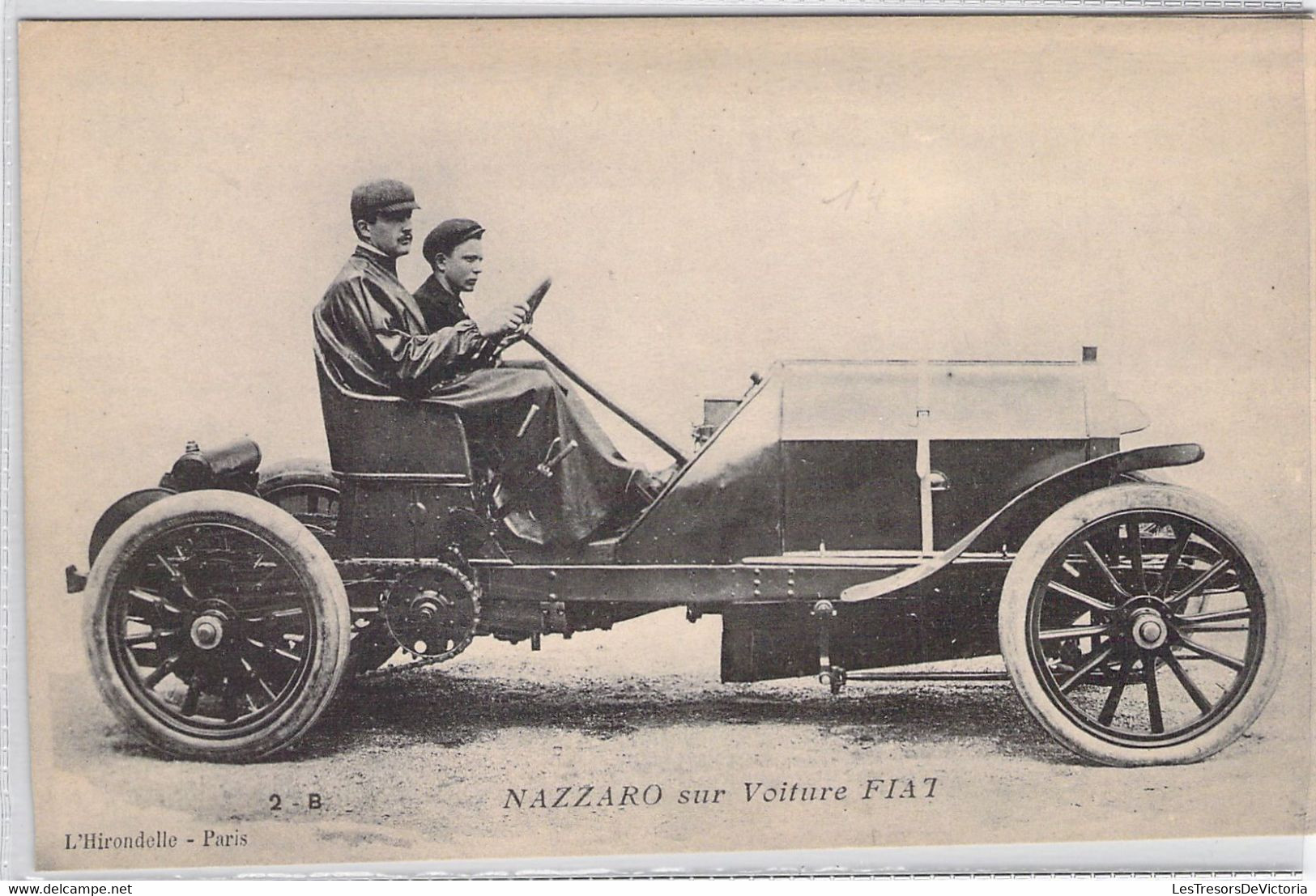 CPA - Sport AUTOMOBILE - NAZZARO Sur Voiture FIAT - Otros & Sin Clasificación