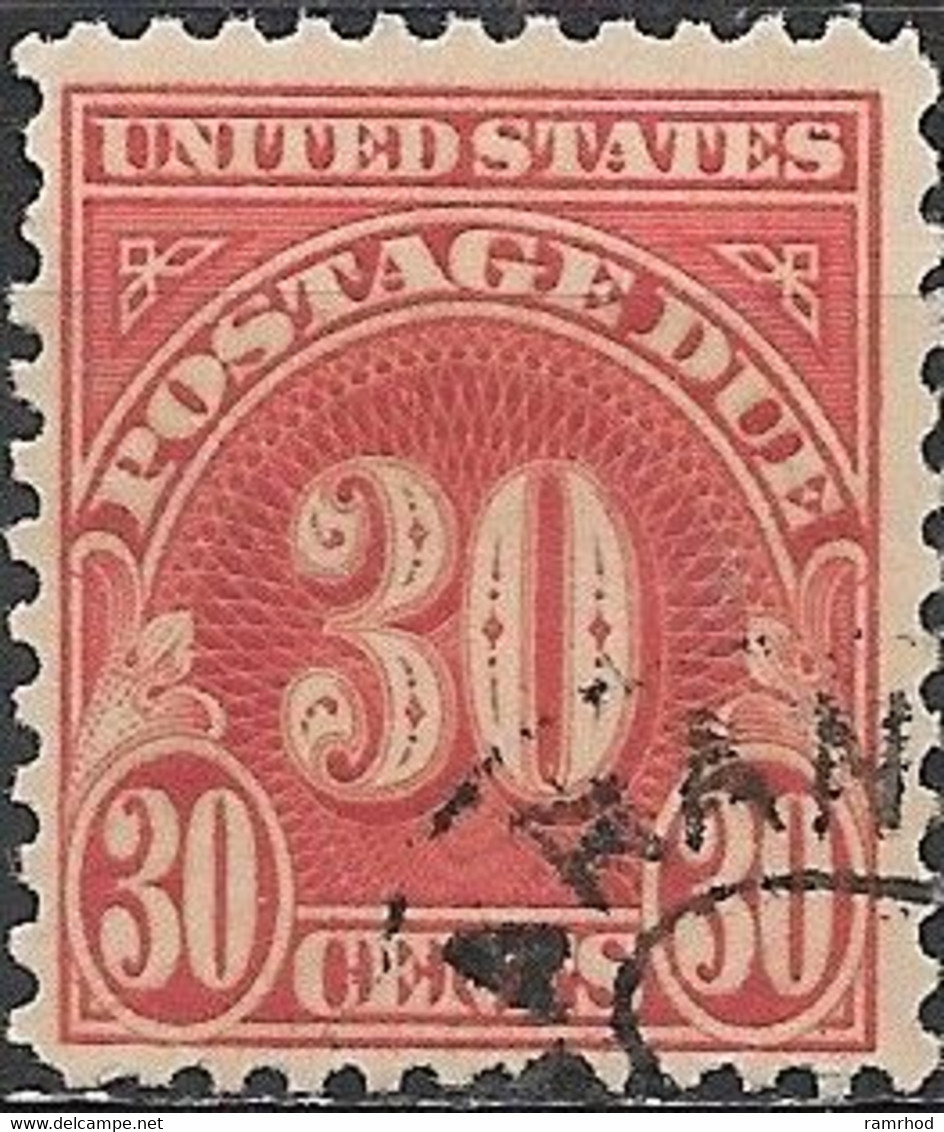 USA 1930 Postage Due - 30c. - Red FU - Taxe Sur Le Port