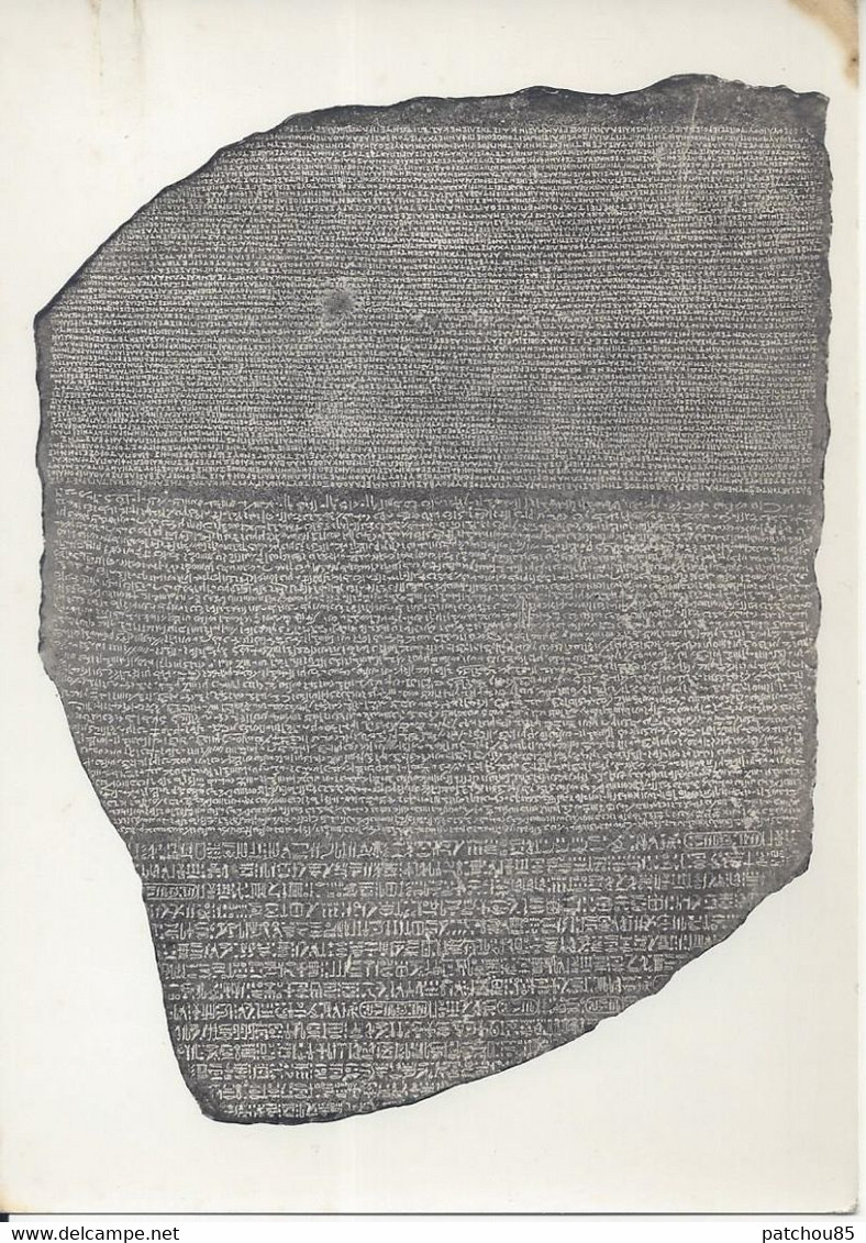 CPM   Royaume Uni   Angleterre  London  The Rosetta Stone British Museum Inscribed In Egyptian Hieroglyphic - Sculptures