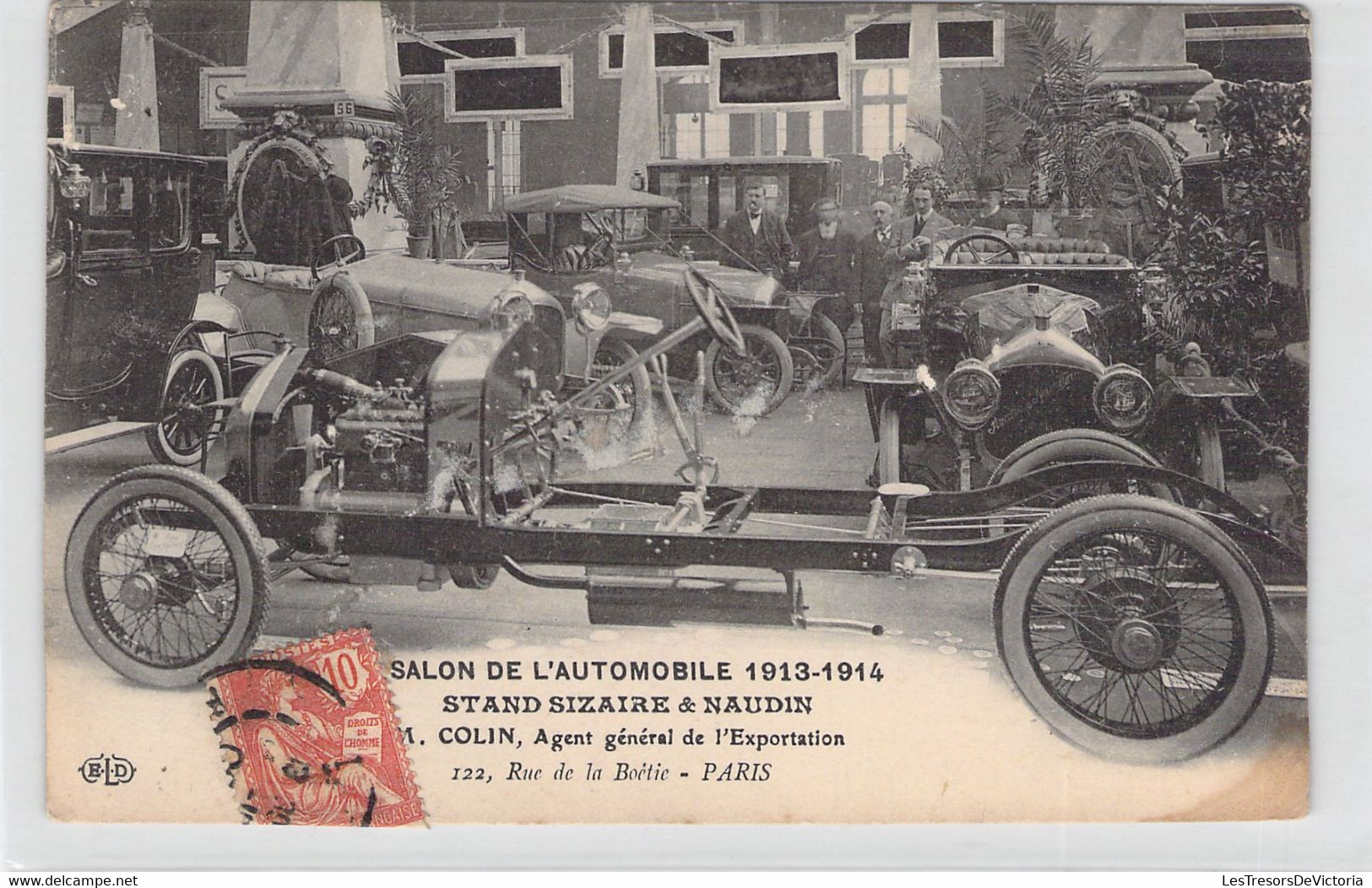 CPA - Sport AUTOMOBILE - Salon De L'Automobile 1913 1914 - Stand Sizaire Et Naudin - M COLIN Agent Général De L'Export - Otros & Sin Clasificación