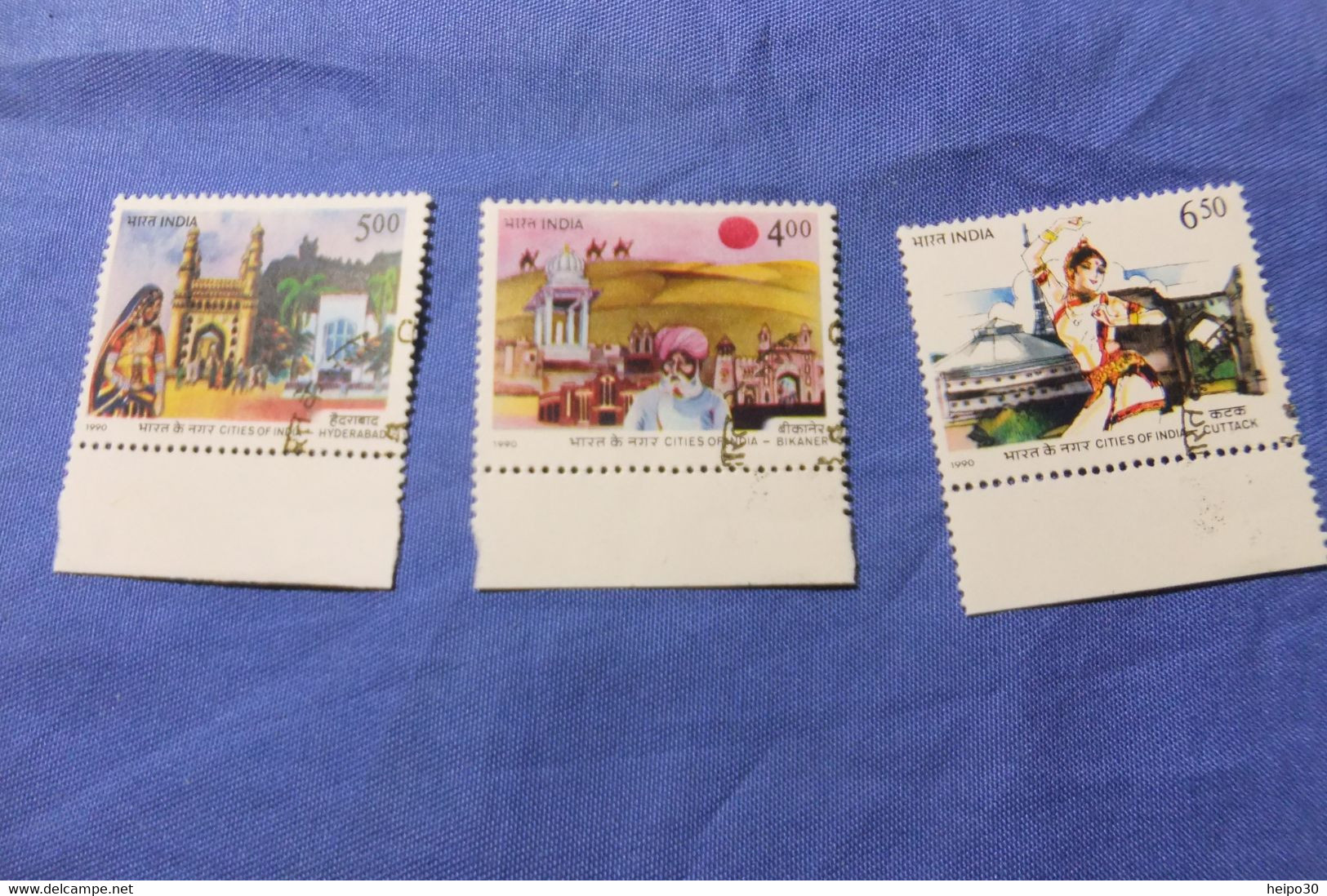 India 1990 Michel 1278 - 1280 Städte - Used Stamps