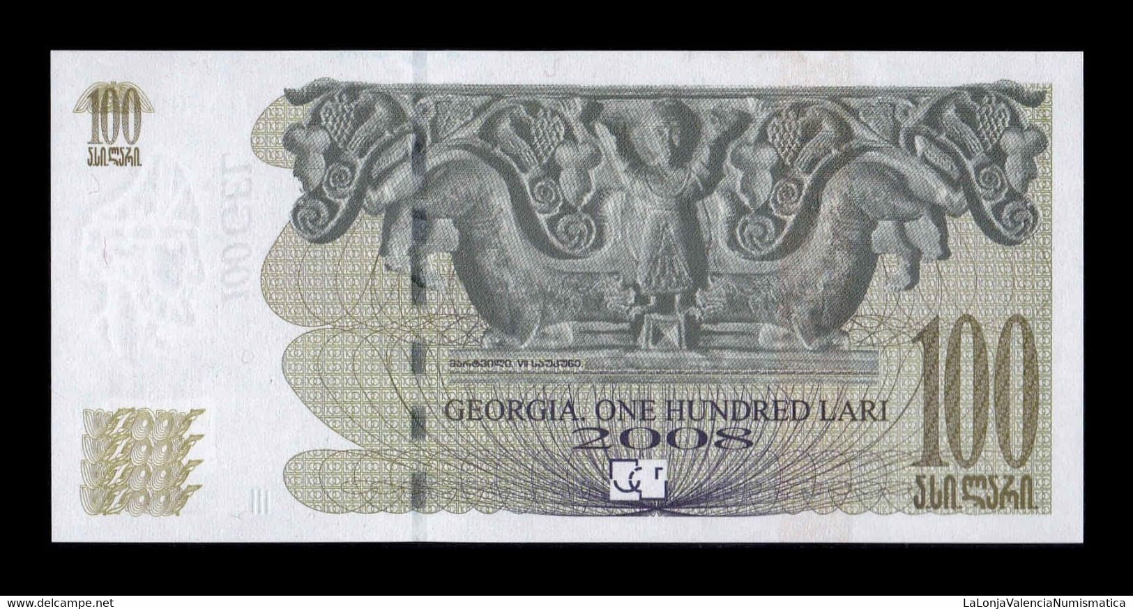 Georgia 100 Lari Shota Rustaveli 2008 Pick 74b SC UNC - Georgië