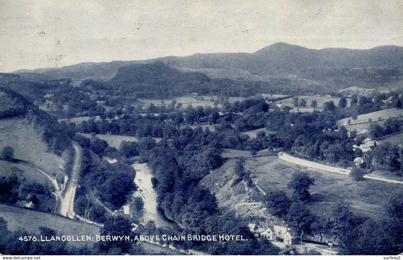 DENBIGHSHIRE - LLANGOLLEN - BERWYN -ABOVE CHAIN BRIDGE HOTEL  Clw459 - Denbighshire