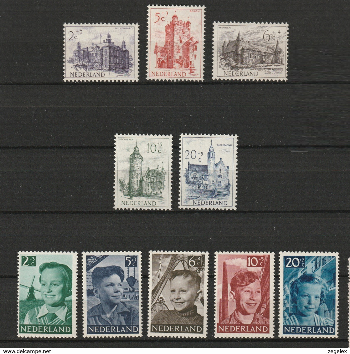 1951 Jaargang Nederland NVPH 568-577 Complete. Postfris/MNH** - Full Years