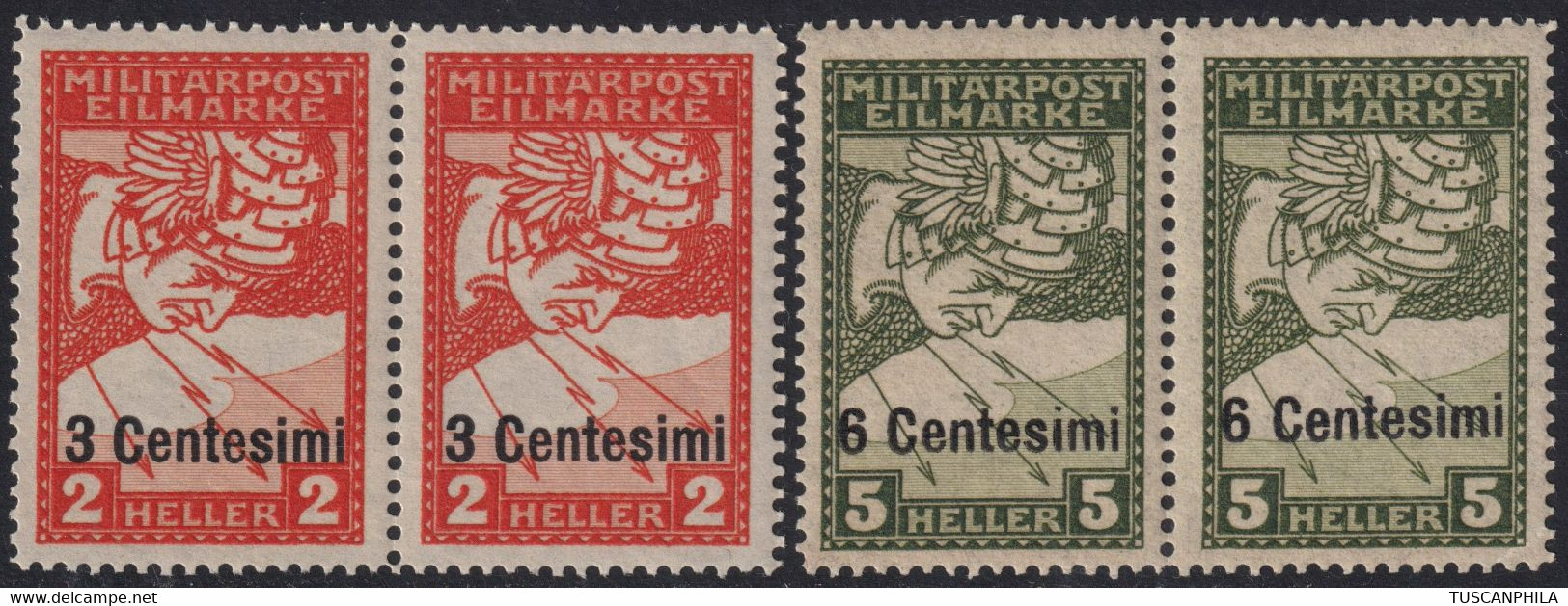 Espressi Serie Completa In Coppia Sass S.4 MNH** Cv 300 - Occupazione Austriaca
