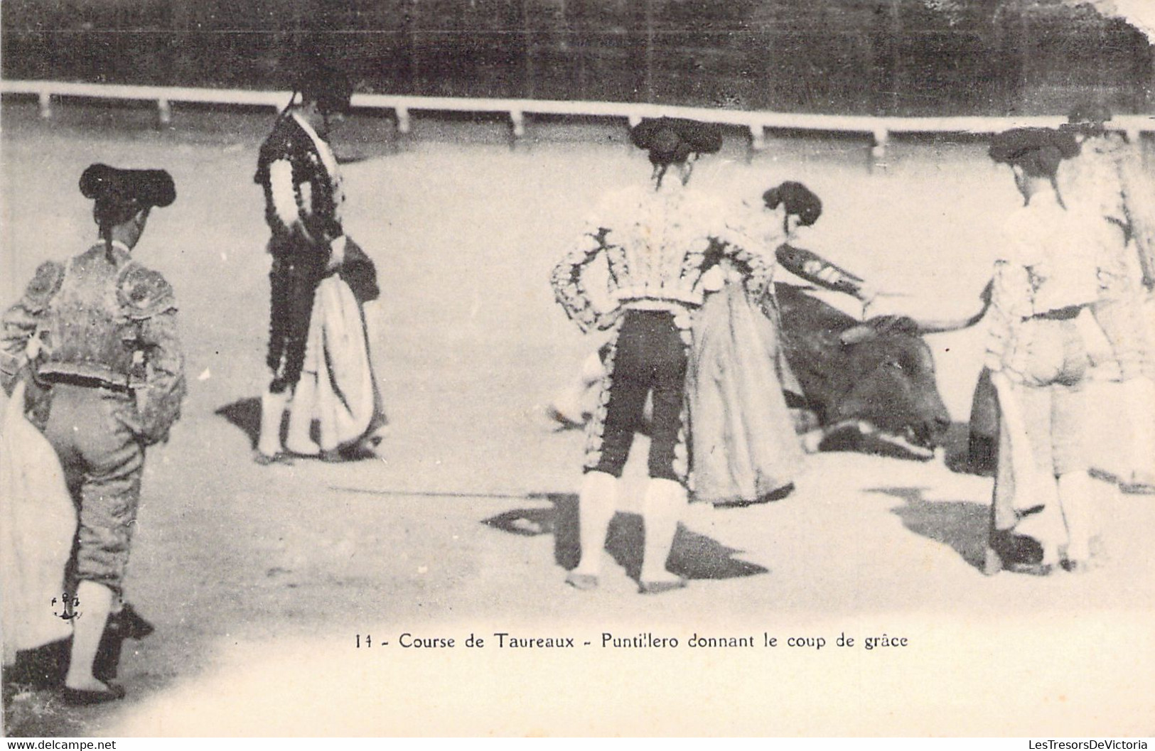 CPA - CORRIDA - 14 - Course De Taureaux - Toréador DONNANT LE COUP DE GRACE - Corrida