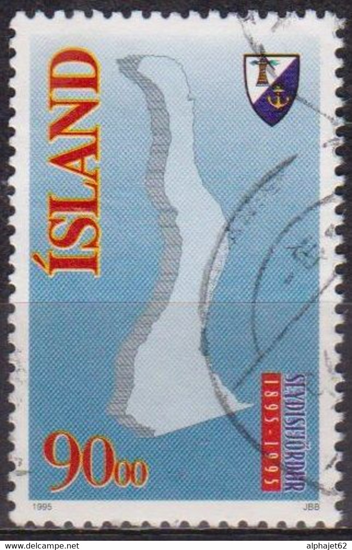 Carte, Armoiries - ISLANDE - Ville De Seydisfjordur  - N° 771 - 1995 - Oblitérés