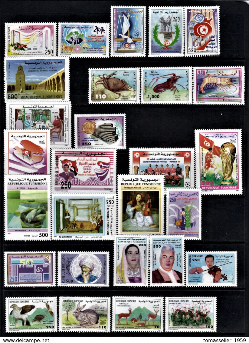 Tunisia-15 Years (1994-2008)  Years Set. Almost 180 Issues.MNH** - Tunesië (1956-...)