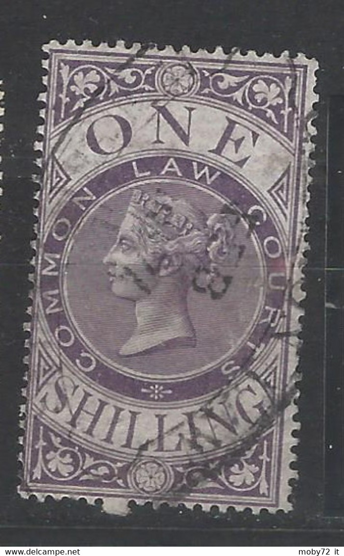 Common Law Courts - Usato/used - 5 Shilling - Revenue Stamps