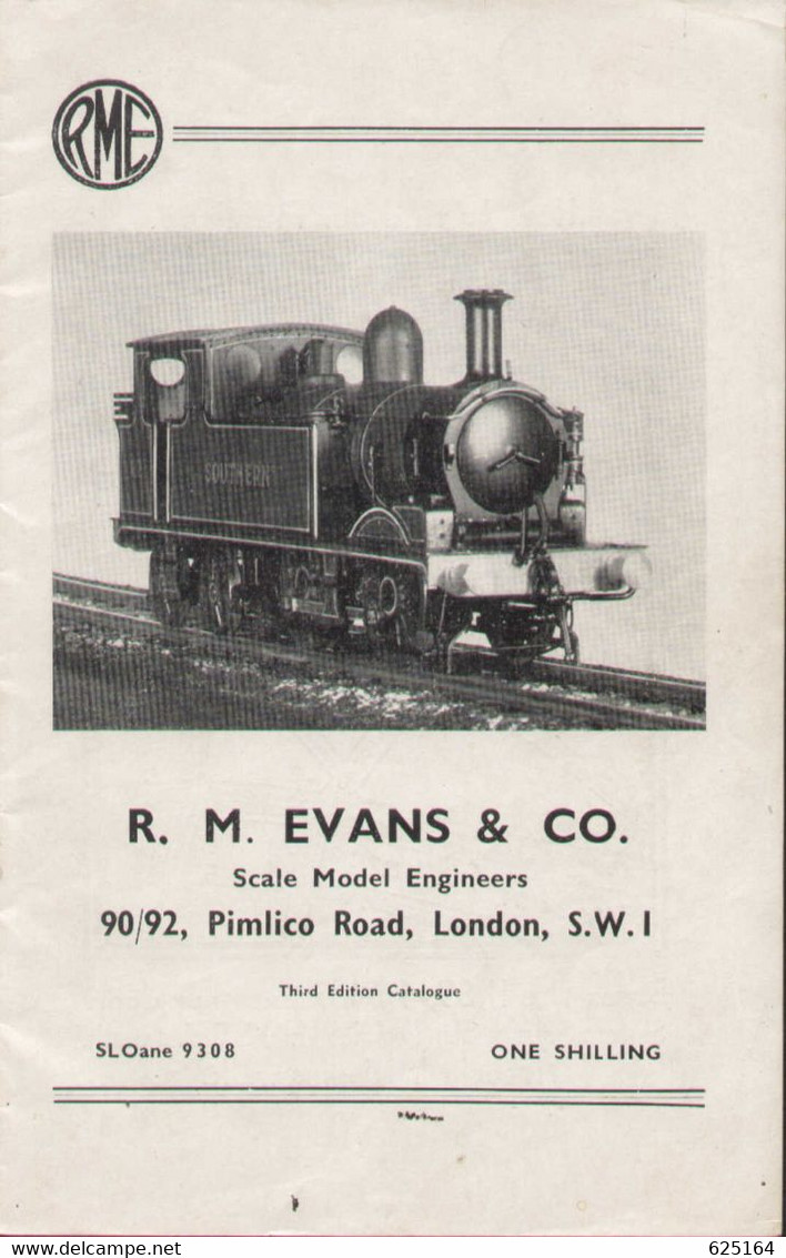 Catalogue R.M.EVANS & CO. Scale Model Engineers 1949 3rd Ed. 00 Scale 4 Mms - Englisch