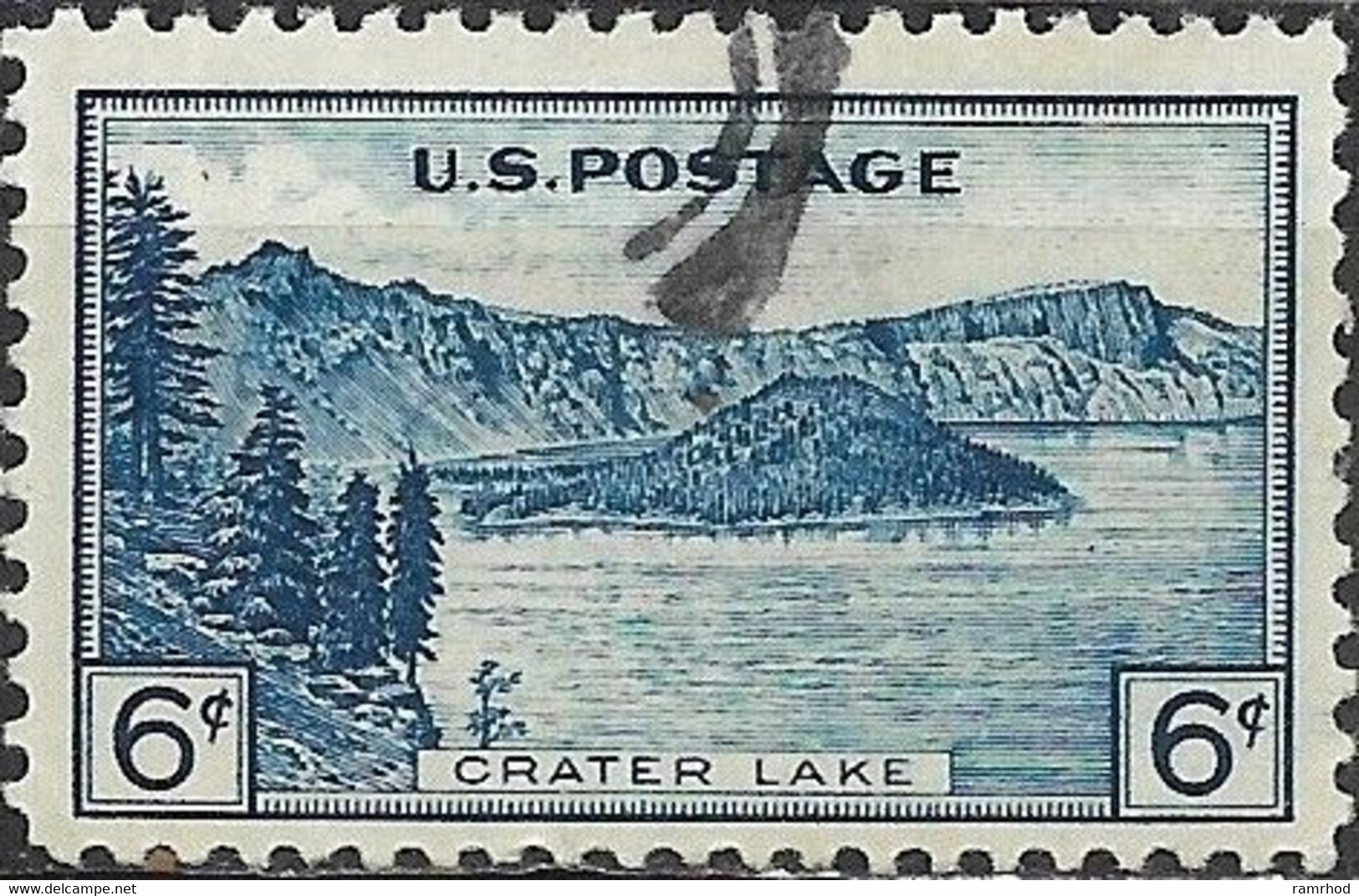 USA 1934 National Parks - 6c. Crater Lake And Wizard Island FU - Gebraucht