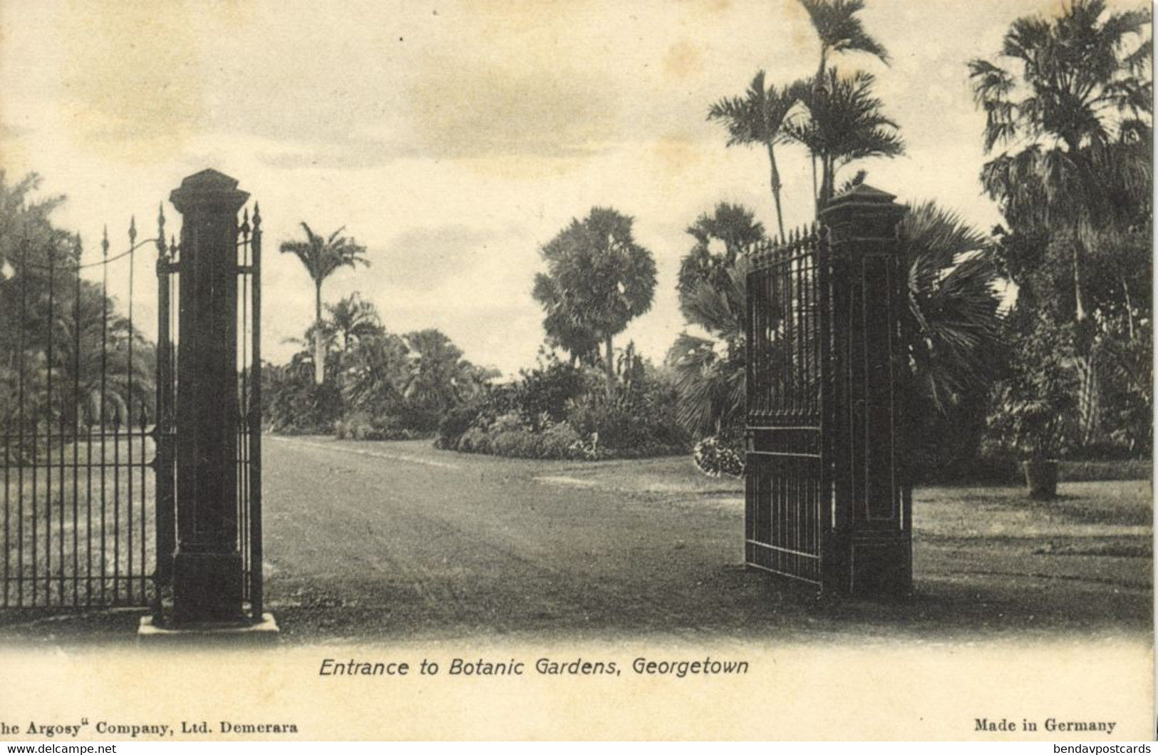 British Guiana, Guyana, Demerara, GEORGETOWN, Entrance To Botanic Gardens (1910s) - Guyana (ex-Guyane Britannique)