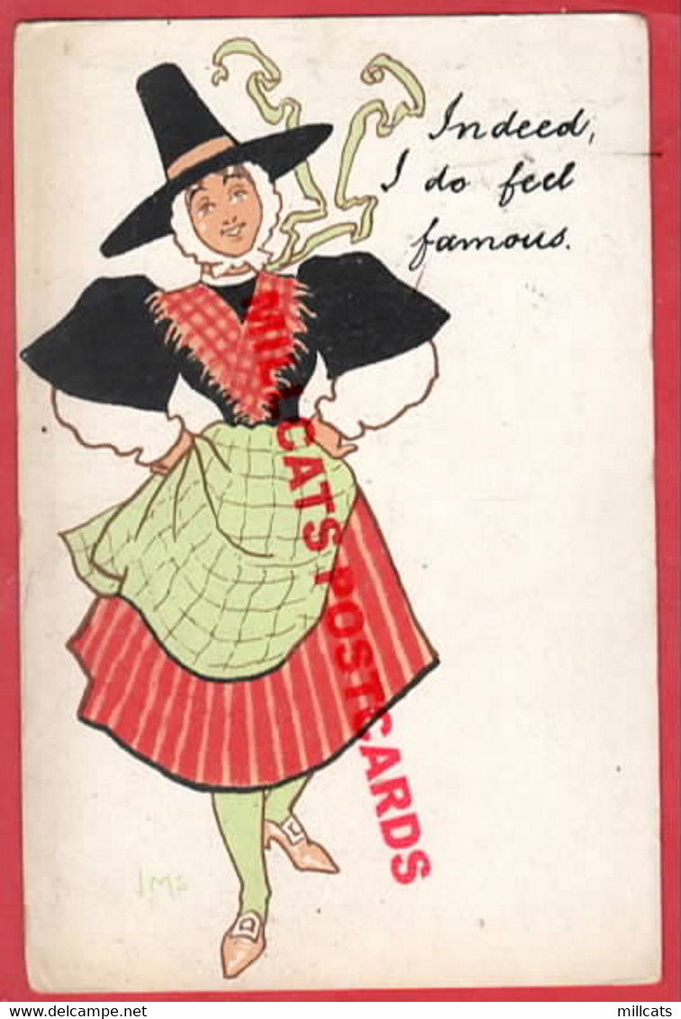 WALES   COMIC HUMOUR  WELSH LADY   INDEED I DO FEEL WELL    Pu 1903 - Other & Unclassified