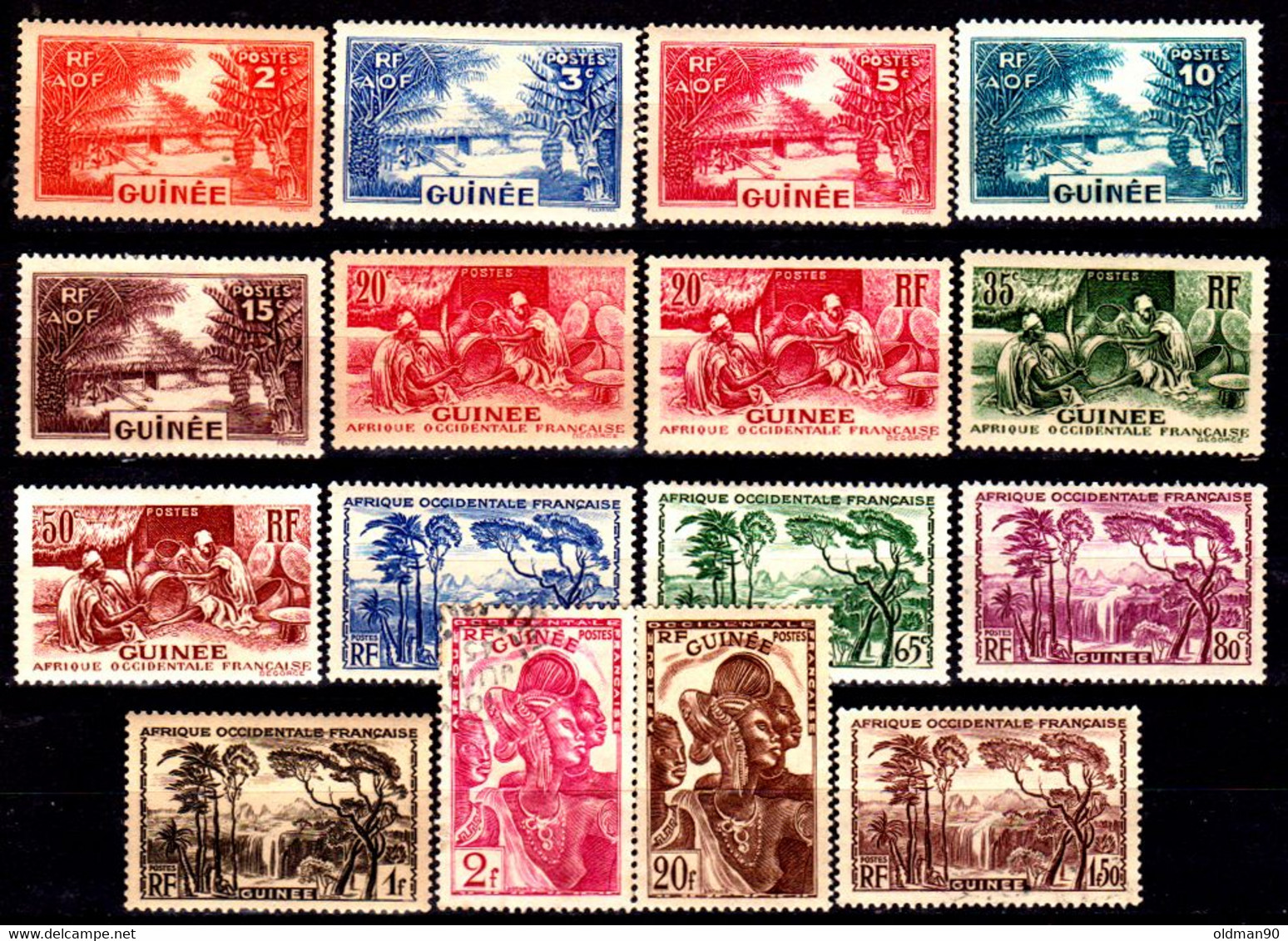 27) French Guinea: Stamps Issued By 1938 (+/o) LH/Used-Quality And Price In Your Opinion. - Sonstige & Ohne Zuordnung