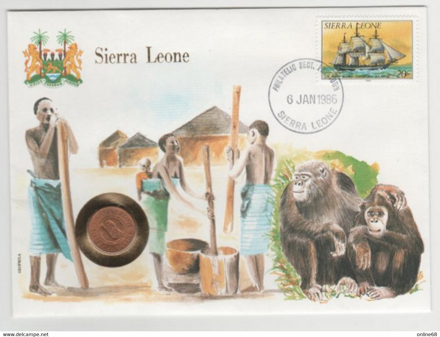 NUMISBRIEF SIERRA LEONE 1/2 CENT 1964 KM# 16 Sir Milton Margaï - Sierra Leona