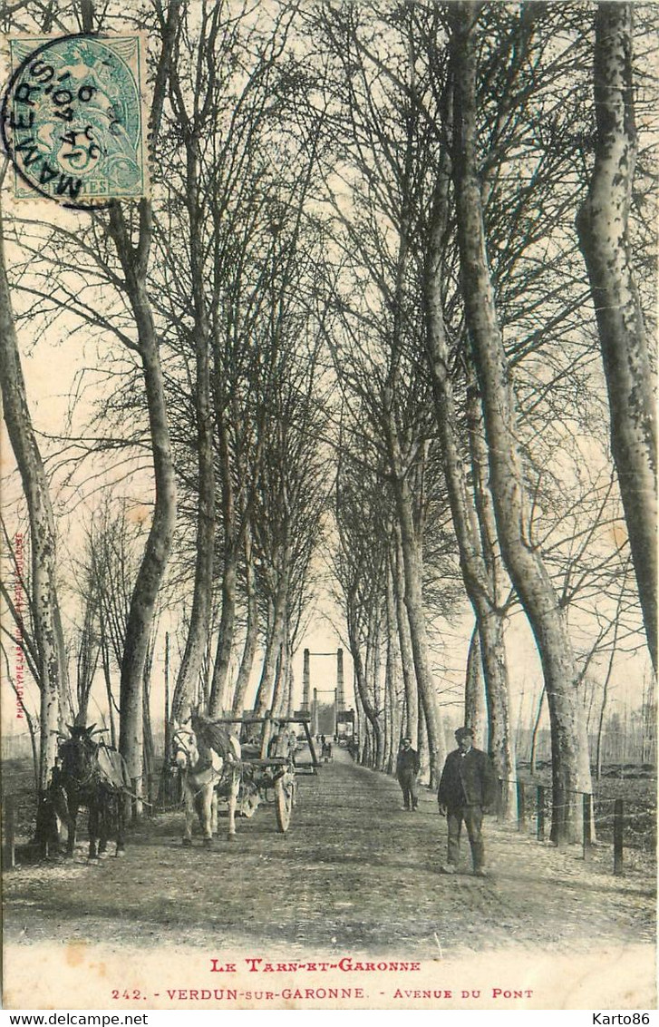 Verdun Sur Garonne * Avenue Du Pont * Attelage Villageois - Verdun Sur Garonne