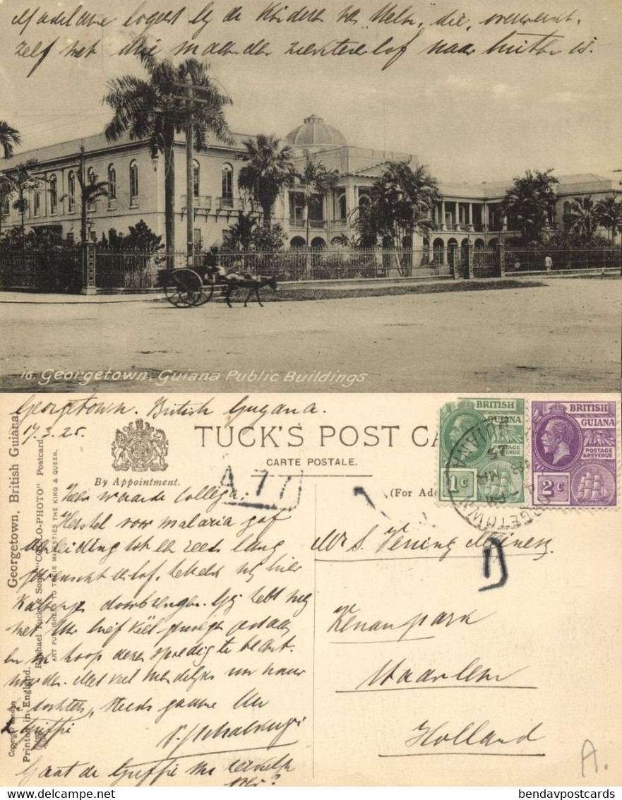 British Guiana, Guyana, Demerara, GEORGETOWN, Public Buildings (1925) Tuck Postcard - Guyana (formerly British Guyana)