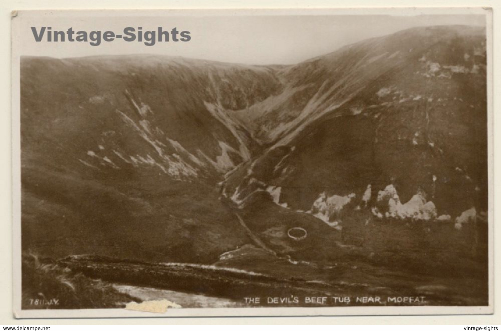 UK: Devil's Beef Tub Near Moffat / Scotland (Vintage RPPC ~1920s) - Dumfriesshire