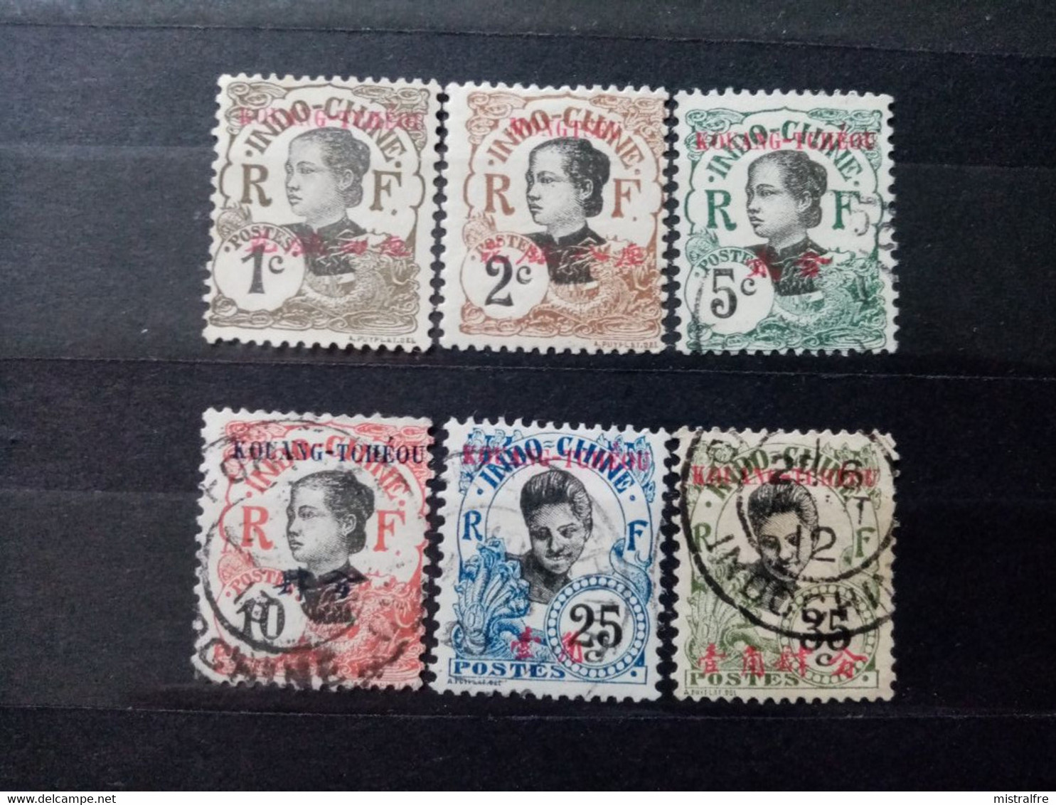 KOUANG-TCHEOU. N° 18 à 27 . 2 Neufs++ Et 4 Oblitérés . Côte YT 2022 : 48,00 € - Used Stamps