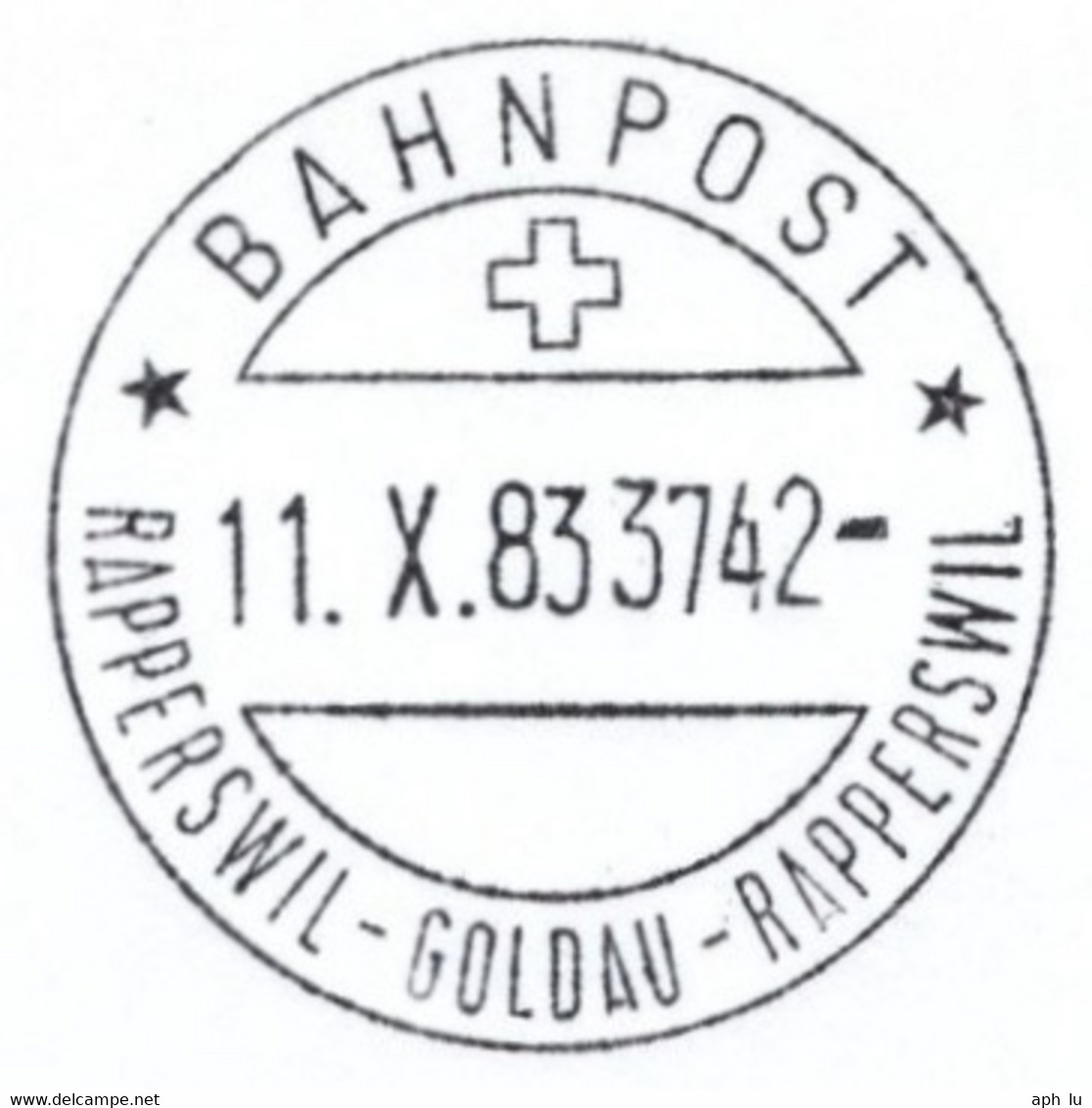86O/25: Bahnpost  "* BAHNPOST */ RAPPERSWIL - GOLDAU - RAPPERSWIL" (BP0101) - Chemins De Fer