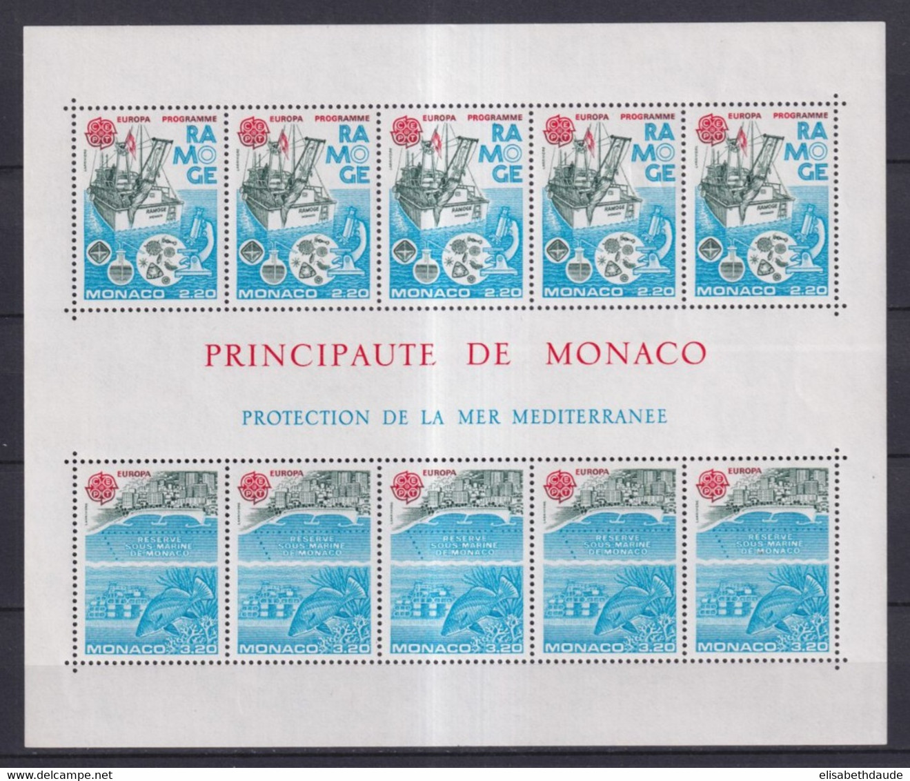 MONACO - 1986 - BLOC EUROPA N° 34 ** MNH - COTE YVERT = 31 EUR. - 1986