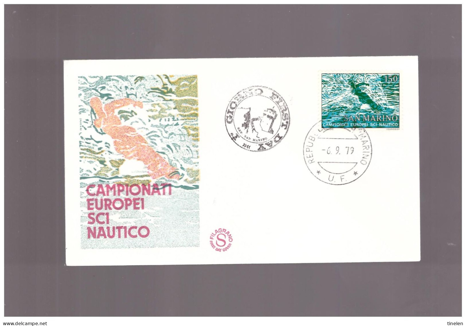 San Marino - 1979 Fdc Campionati Europei Sci Nautico - Ski Nautique