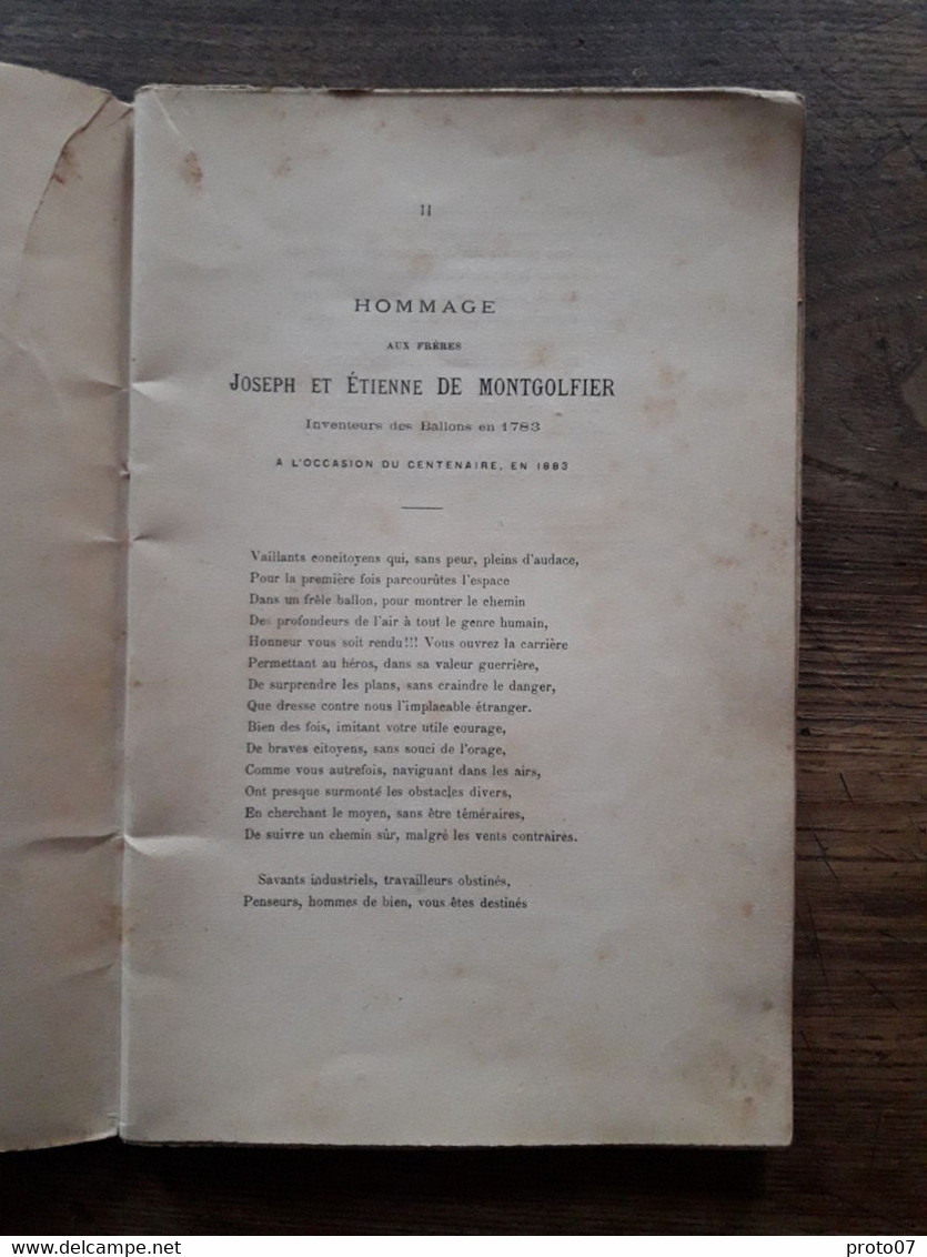 Délassements Poétiques D'un Vieux Soldat, B. De La Valette, Annonay Ardèche 1884 - Rhône-Alpes