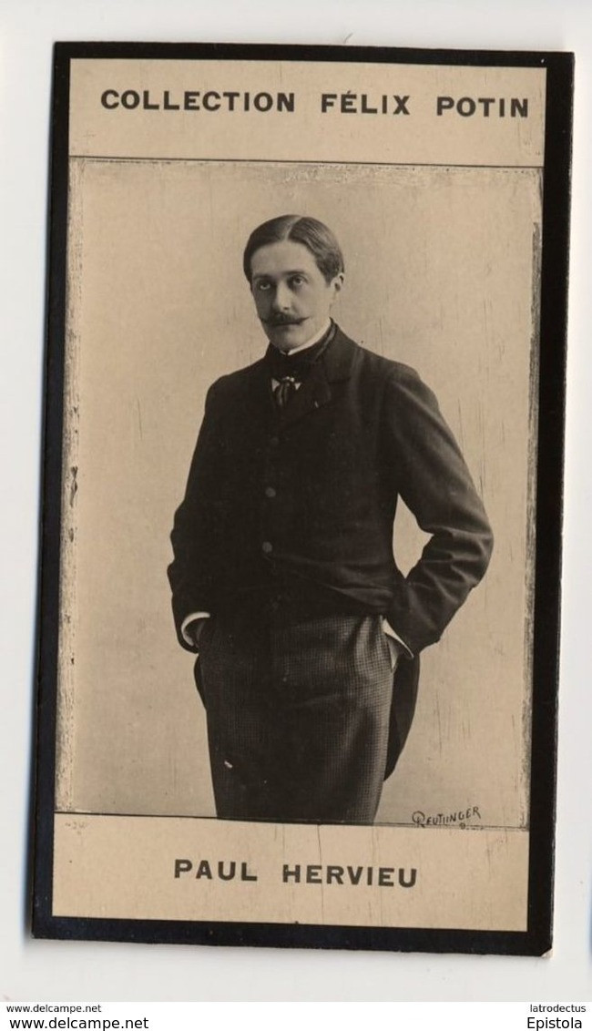 ► Paul HERVIEU - Président Société Des Gens De Lettres Né à Neuilly-sur-Seine- Collection Photo Felix POTIN 1900 - Félix Potin