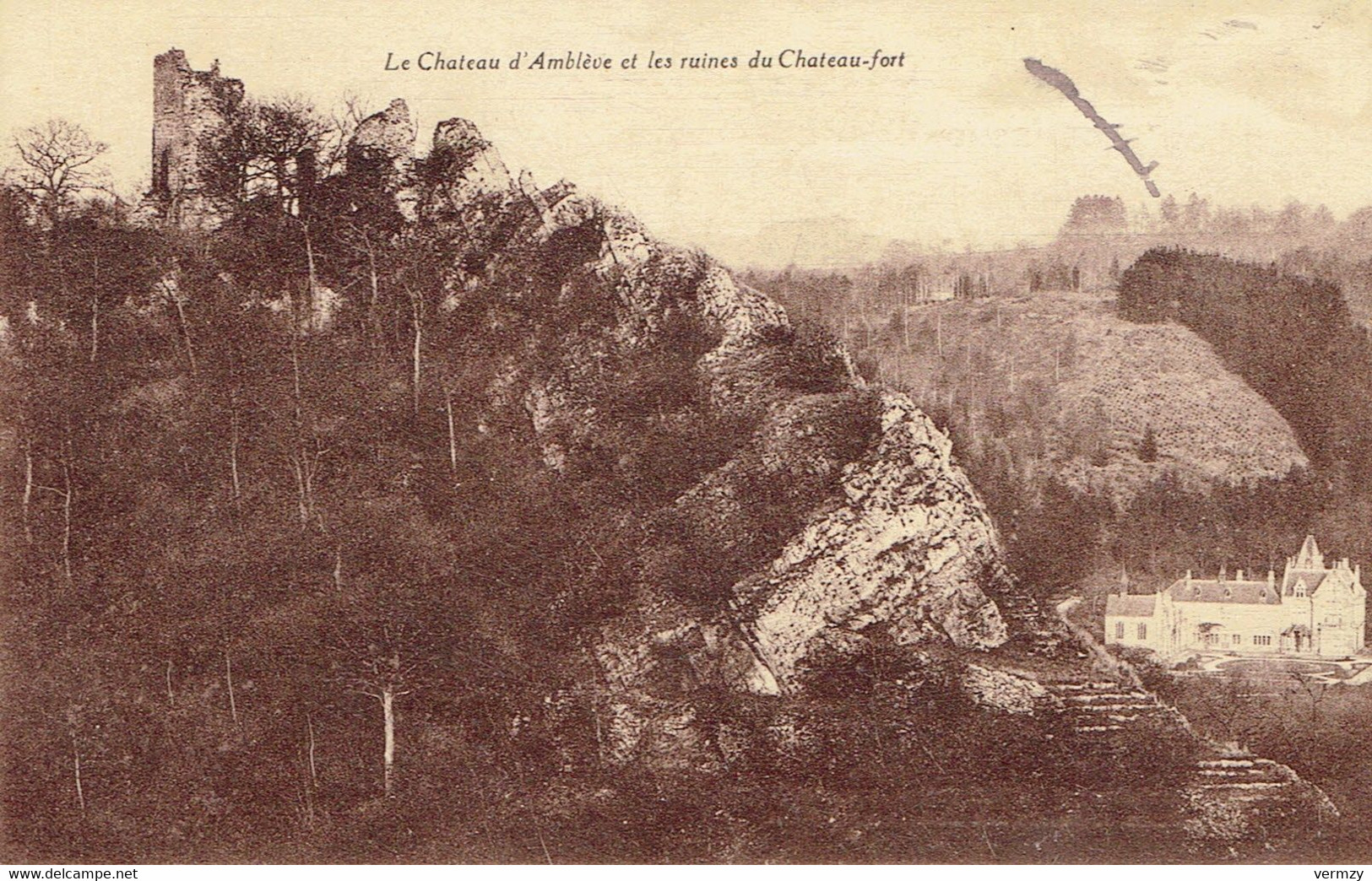 CPA Le Château D'Amblève Et Les Ruines Du Château-fort - Aywaille