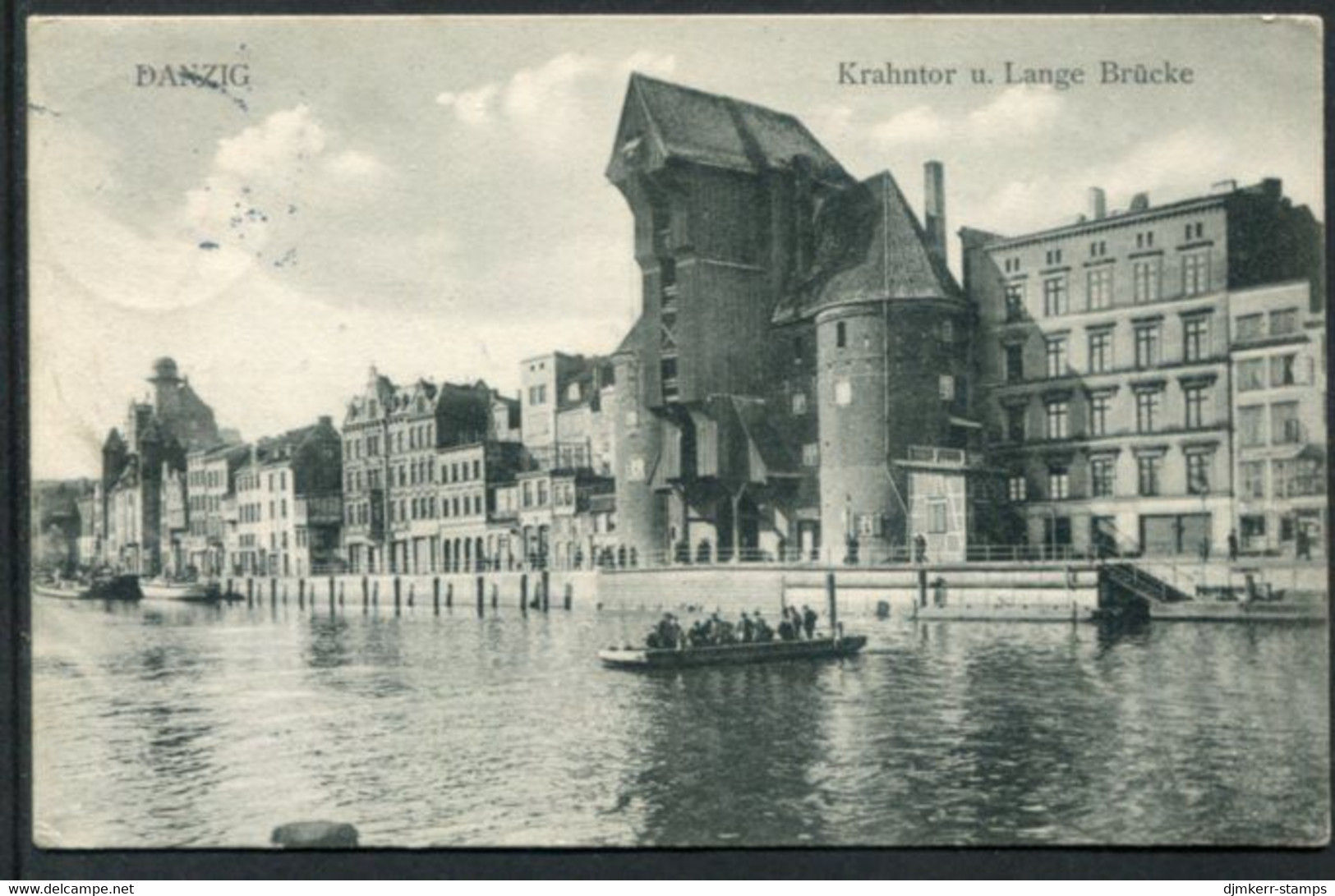 DANZIG 1909 Picture Postcard To England With DR 10 Pf. - Brieven En Documenten