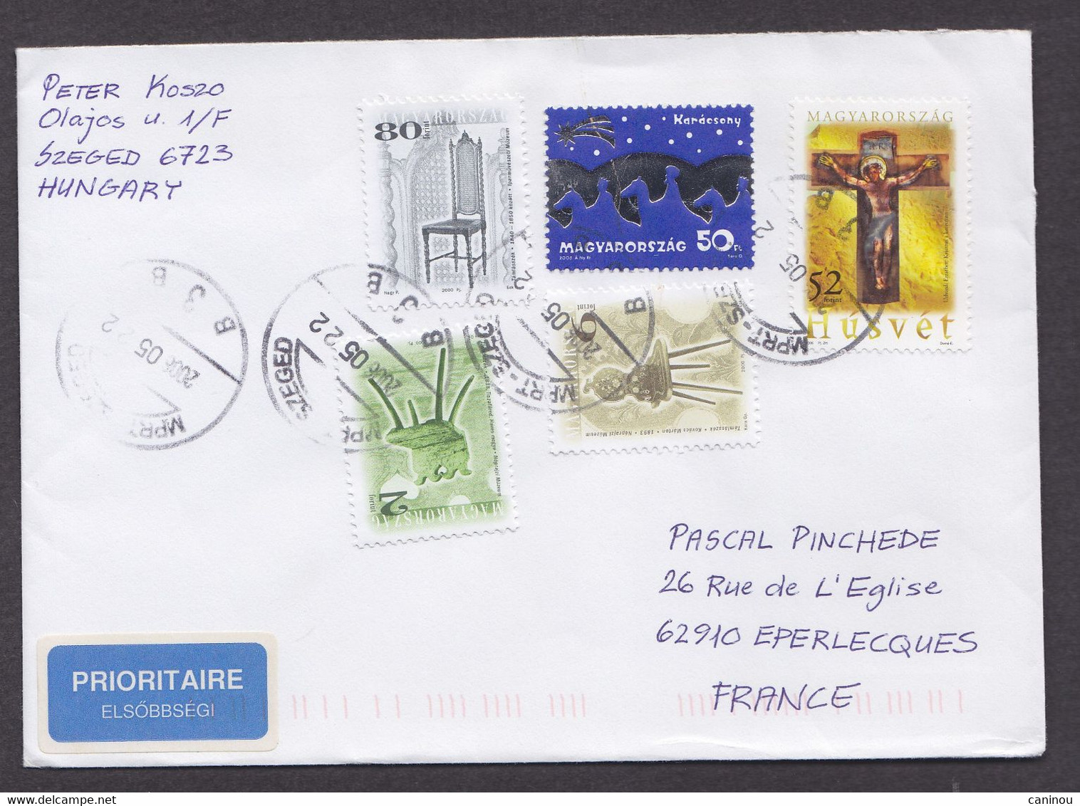 HONGRIE LETTRE AFFRANCHISSEMENT MULTIPLE 2006 - Storia Postale