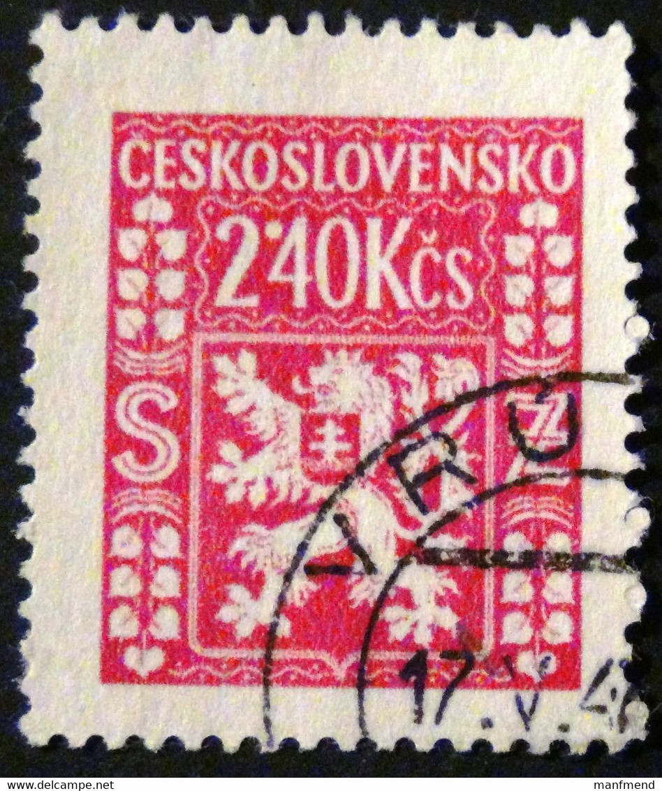 Czechoslovakia - 1947 - Mi:CS D12, Sn:CS O12, Yt:CS S12 - Used - Look Scan - Francobolli Di Servizio