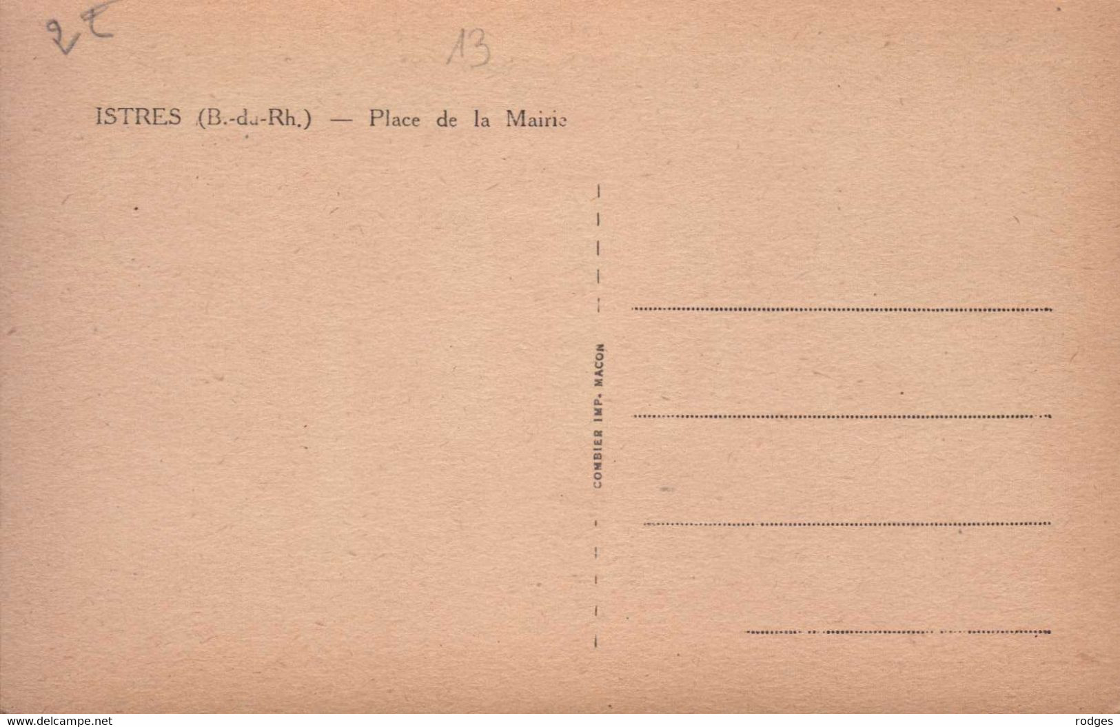 Dep 13 ; Cpa ISTRES , Place De La Mairie  (19437) - Istres