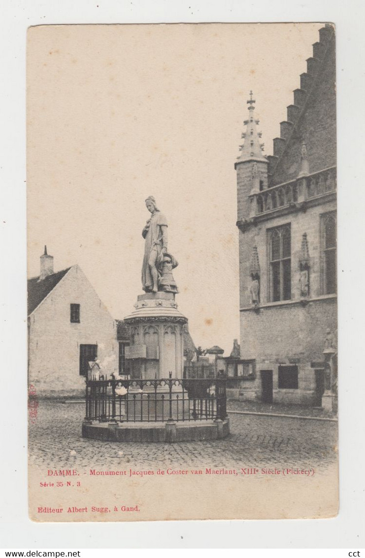 Damme  Monument Jacques De Coster Van Maerlant  Edit SUGG Série 35 N° 3 - Damme