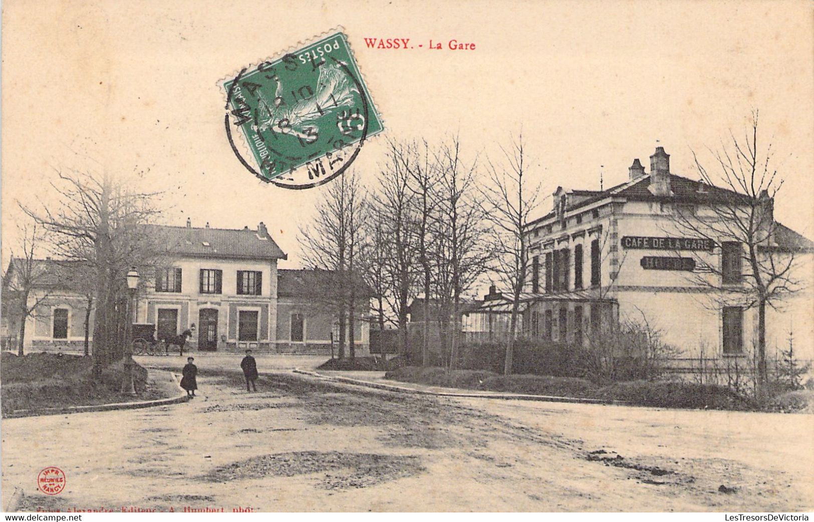 CPA - FRANCE - TRANSPORT - Gare Sans Train - WASSY - La Gare Jusles Alexandre Editeur - Estaciones Sin Trenes