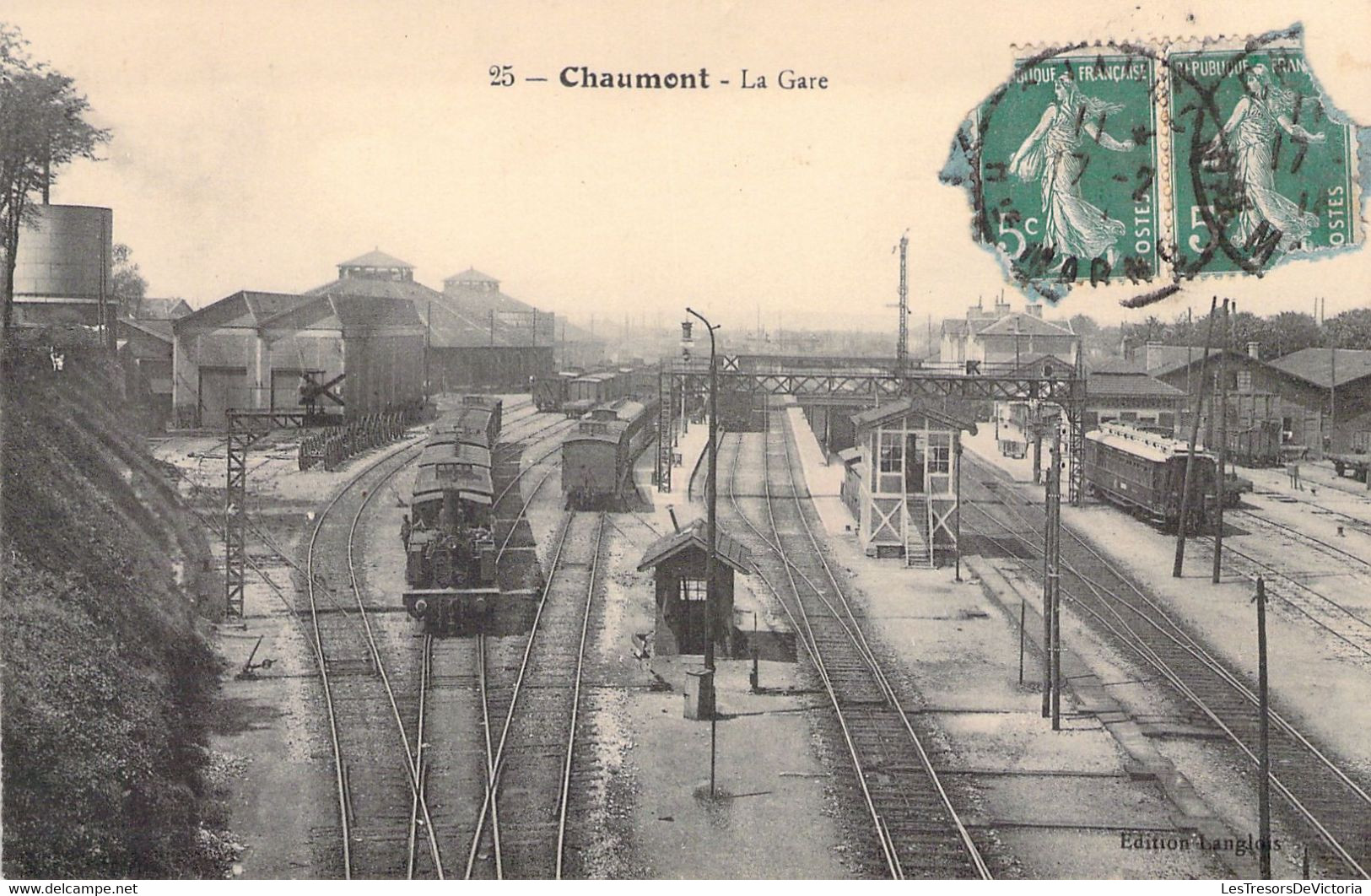 CPA - FRANCE - TRANSPORT - Gare Avec Train - CHAUMONT - La Gare - Stazioni Con Treni