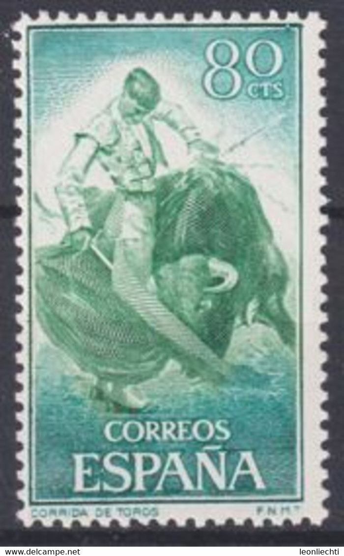 1960 Spanien Stierkampf / Corrida De Toros Mi: ES 1157**/ Y&T: ES 949** "Derechazo" = Stoss Mit Der Hand - Autres & Non Classés