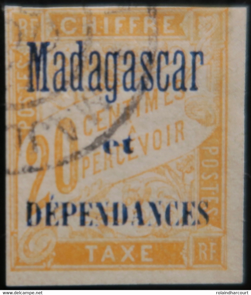 LP3844/686 - 1896 - COLONIES FRANÇAISES - MADAGASCAR - TIMBRE TAXE - N°3 ☉ - Segnatasse